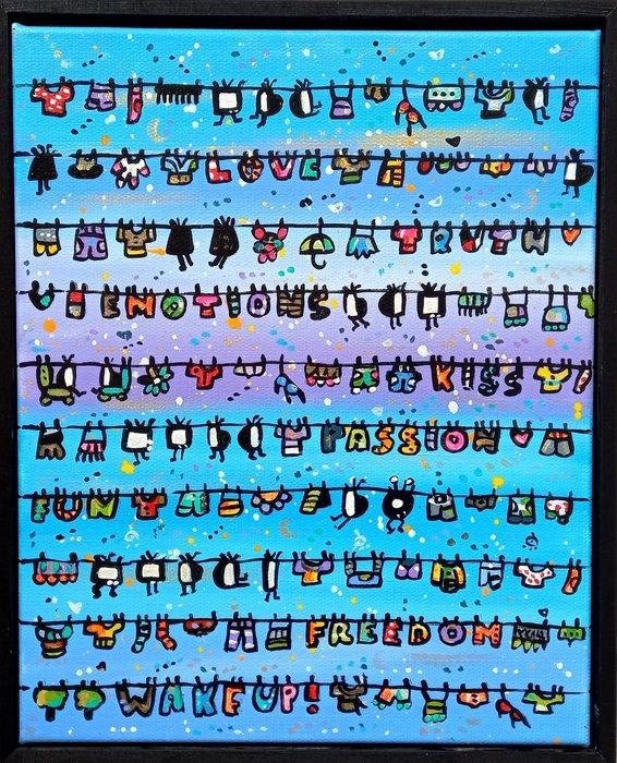 Maria Luisa Azzini (1976) - Passion Laundry TVs, Antiek en Kunst, Kunst | Schilderijen | Modern