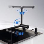 Keukenkraan - Mengkraan - RVS - Zwart - CECIPA, Verzenden, Zo goed als nieuw