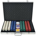 vidaXL Pokerset met 1000 chips aluminium, Verzenden, Nieuw