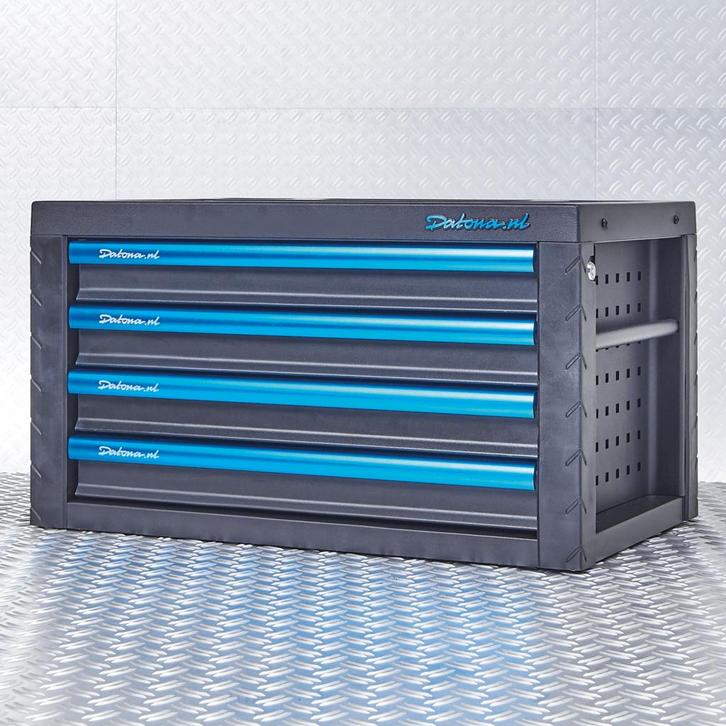 Datona Gereedschapskist Black-Line met 4 laden - Datona -, Doe-het-zelf en Verbouw, Gereedschapskisten, Nieuw, Ophalen of Verzenden