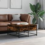 vidaXL Salontafel 80x80x40 cm bewerkt hout gerookt, 50 tot 100 cm, Verzenden, Nieuw, 50 tot 100 cm