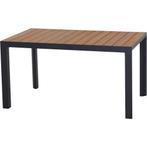 Siena Garden Silva Eettafel 140x90cm mat antraciet / Teak -, Tuin en Terras, Ophalen of Verzenden, Nieuw