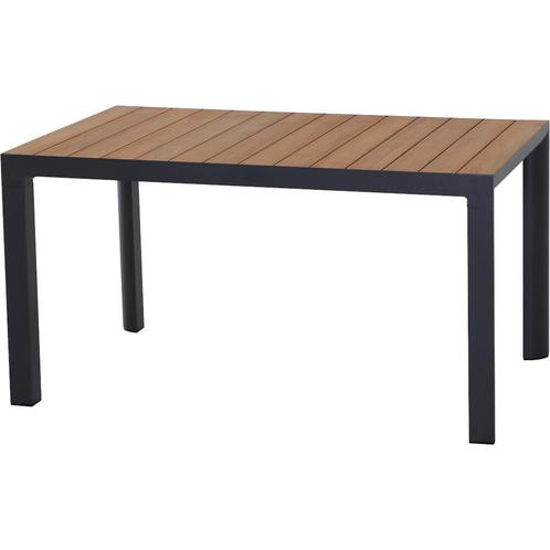 Siena Garden Silva Eettafel 140x90cm mat antraciet / Teak -, Tuin en Terras, Tuintafels, Ophalen of Verzenden