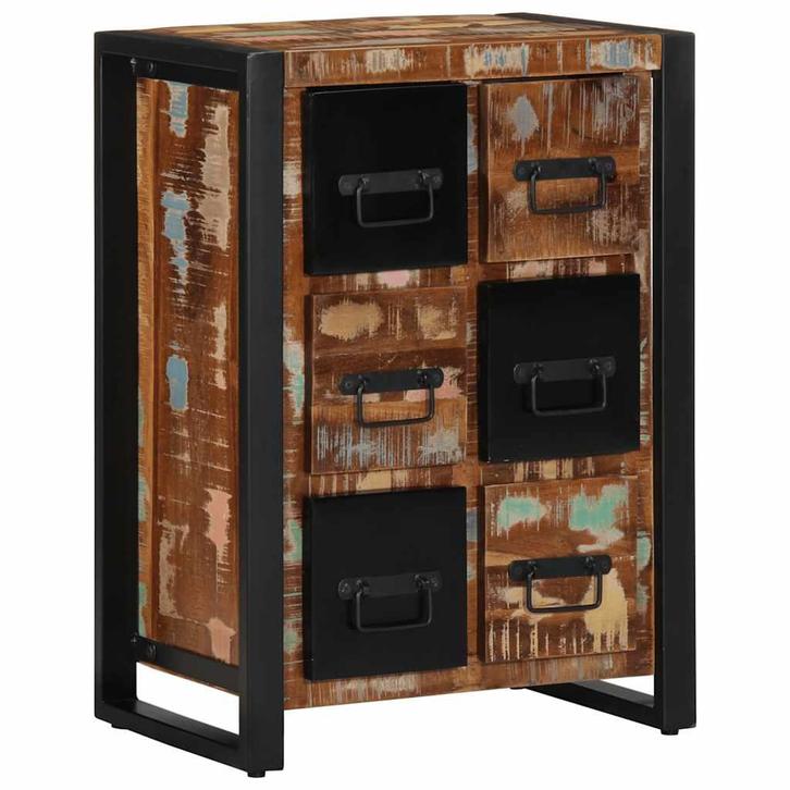 vidaXL Dressoir 50x35x70 cm massief gerecycled hout, Huis en Inrichting, Kasten | Dressoirs, Nieuw, Overige houtsoorten, Verzenden