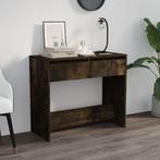 vidaXL Wandtafel 89x41x76,5 cm bewerkt hout gerookt, Huis en Inrichting, Tafels | Bijzettafels, Verzenden, Nieuw