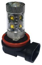 H11 koplamp set 50W | 10-SMD daglichtwit 6000K met lens | 12, Auto-onderdelen, Verlichting, Nieuw, Verzenden