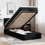 vidaXL Ottomaanse bed met matras 100x200cm kunstleer zwart, Huis en Inrichting, Slaapkamer | Bedden, Overige materialen, 100 cm