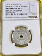 België. 25 Centimes 1939 Frans misslag (Zonder Minimumprijs), Postzegels en Munten, Munten | Nederland