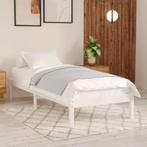 vidaXL Bedframe massief grenenhout wit 100x200 cm, Huis en Inrichting, Slaapkamer | Bedden, 100 cm, Eenpersoons, Verzenden, Wit