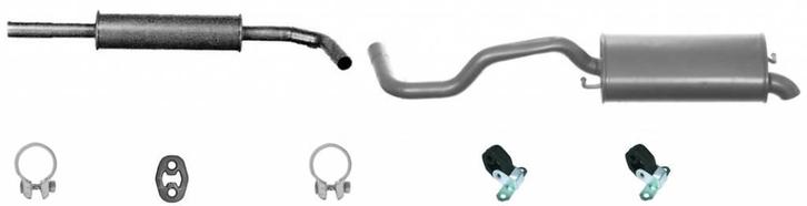 Complete uitlaat Einddemper + Tussendemper Seat Ibiza, Auto-onderdelen, Uitlaatsystemen, Nieuw, Verzenden