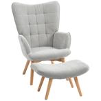 TRUUSK Oorfauteuil Met Voetenbank, Relaxfauteuil, Gestoffeer, Huis en Inrichting, Fauteuils, Verzenden, Nieuw