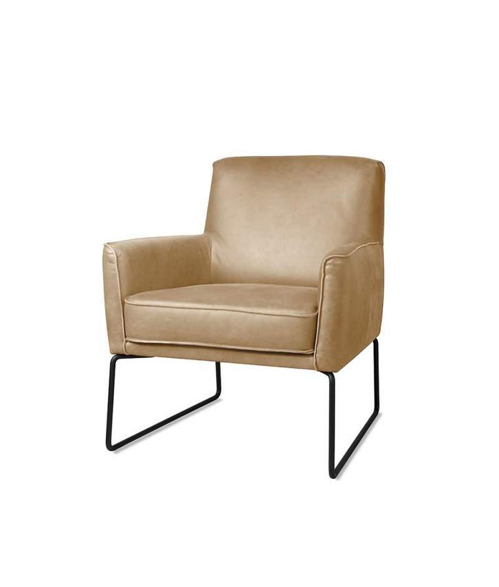 Fauteuil Bach - fauteuils - Beige, Huis en Inrichting, Stoelen, Nieuw, Leer