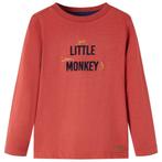 vidaXL Kindershirt met lange mouwen 104 roodbruin, Verzenden, Nieuw