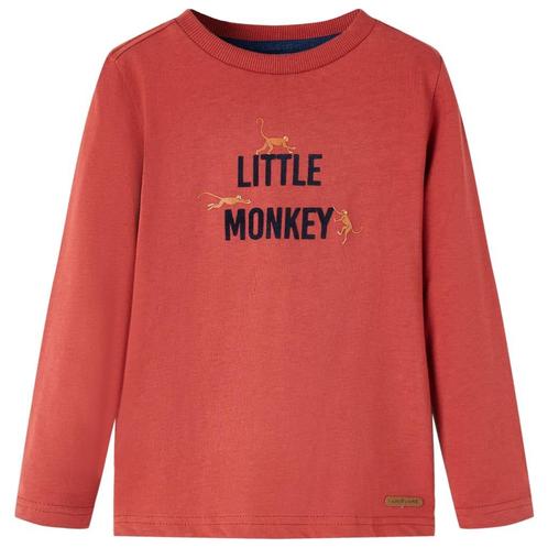vidaXL Kindershirt met lange mouwen 104 roodbruin, Kinderen en Baby's, Kinderkleding | Overige, Nieuw, Verzenden