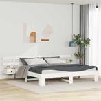 vidaXL Bedframe met lade Wit Hout, Verzenden, Nieuw, Hout