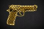 Gouden lv pistool 80x120cm, Nieuw, Ophalen of Verzenden