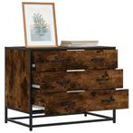 vidaXL Ladekast 70x41x56 cm bewerkt hout gerookt, Kinderen en Baby's, Kinderkamer | Commodes en Kasten, Verzenden, Nieuw