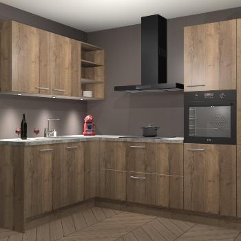 Chocolade Eiken keuken Cognac 99809, Huis en Inrichting, Keuken | Complete keukens, Verzenden