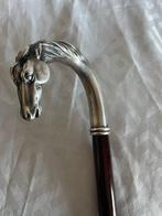 Wandelstok - Hout, Messing, zilver gelamineerd - Cavallo -