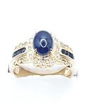 Ring - 18 karaat Geel goud - 2.55ct. tw. Saffier - Diamant -, Nieuw