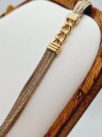 Halsketting Driekleur - Gouden ketting Tricolor 585, Nieuw