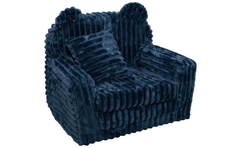 Kinderfauteuil - slaapbankje - corduroy - 51x40x41cm - blauw, Kinderen en Baby's, Kinderkamer | Tafels en Stoelen, Nieuw, Ophalen of Verzenden