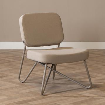 40% Korting: Scandinavische fauteuil Viggo taupe gerecyclede beschikbaar voor biedingen