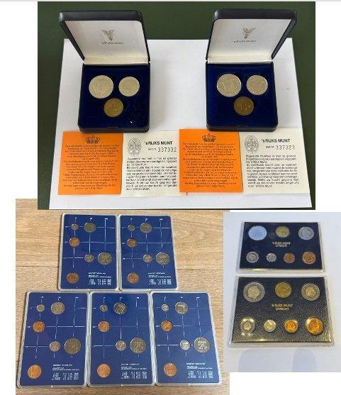 Nederland. Lot van 9 sets (Zonder minimumprijs), Postzegels en Munten, Munten | Nederland
