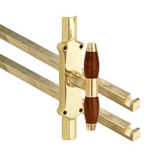 Kruk-espagnolet Bonton Bubinga Messing Ongelakt Inclusief 1, Doe-het-zelf en Verbouw, Hang- en Sluitwerk, Nieuw, Ophalen of Verzenden