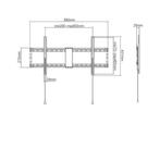 Gembird WM-90F-01 - TV muur beugel  43 t/m 90 inch, Ophalen of Verzenden, Nieuw