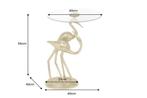Ronde bijzettafel WILDLIFE CRANE 55cm goud glazen kraan, Huis en Inrichting, Tafels | Sidetables, Ophalen of Verzenden, Nieuw