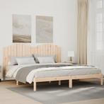 vidaXL Bedframe extra lang zonder matras massief hout, Huis en Inrichting, Slaapkamer | Bedden, Bruin, Verzenden, Hout, Nieuw