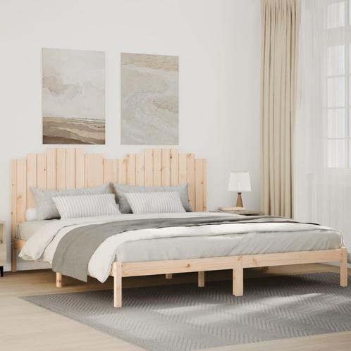 vidaXL Bedframe extra lang zonder matras massief hout, Huis en Inrichting, Slaapkamer | Bedden, Bruin, Nieuw, Hout, Tweepersoons