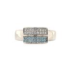 Witgouden ring met diamant 14 krt, Verzenden, Zo goed als nieuw, Goud