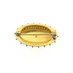 Antiek gouden Victoriaanse broche met robijn en diamanten..., Sieraden, Tassen en Uiterlijk, Broches, Gebruikt, Overige kleuren