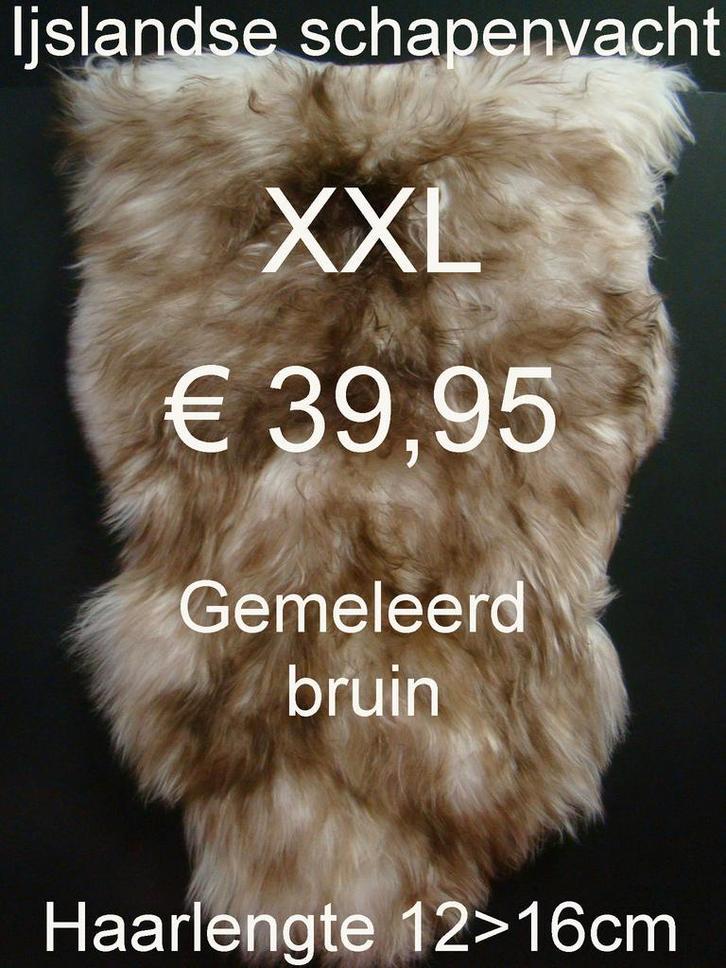 Schapenvacht IJSLANDSE Gemêleerde Bruin GROOT Moeflon €39,95, Huis en Inrichting, Woonaccessoires | Overige, Nieuw, Ophalen of Verzenden