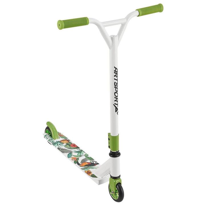 Stuntstep Futuristisch in Wit Groen Hawaï, Fietsen en Brommers, Steps, Nieuw, Verzenden