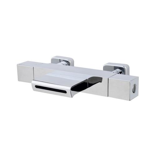 BWS Badkraan Rodos Waterval Thermostatisch Vierkant Chroom, Doe-het-zelf en Verbouw, Sanitair, Ophalen of Verzenden