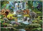 Jungle Safari behang, Jungle dieren behang, + gratis LIJM, Kinderen en Baby's, Kinderkamer | Inrichting en Decoratie, Nieuw, Wanddecoratie