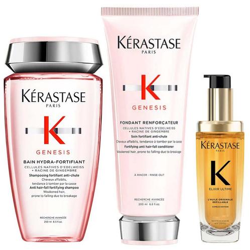 Kérastase  Genesis Shampoo + Conditioner + Elixir Ultime, Sieraden, Tassen en Uiterlijk, Uiterlijk | Haarverzorging, Nieuw, Verzenden