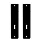 Kortschild kastslot 180x41 zonder krukgat - alu/zwart, Verzenden, Nieuw