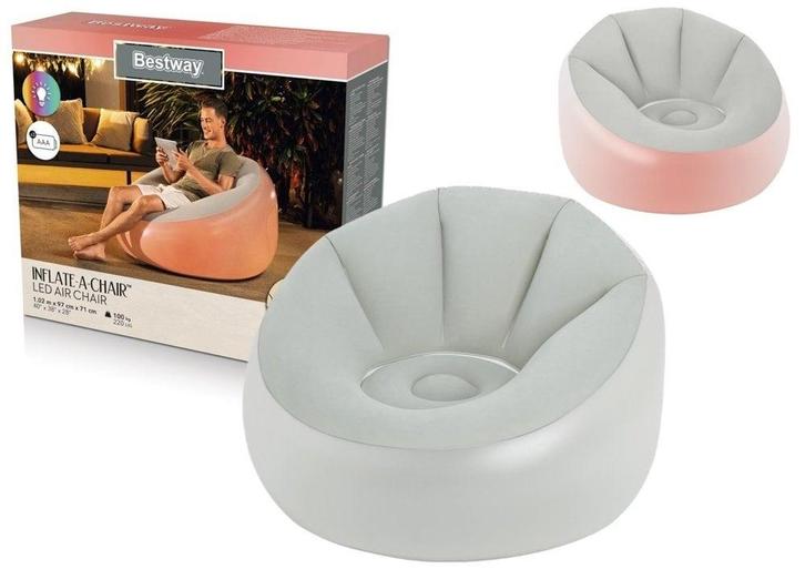 Bestway Stoel 102cm - met Verlichting - Retourdeal - Comf..., Huis en Inrichting, Fauteuils, 100 tot 125 cm, 75 tot 100 cm, Nieuw