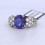 Ring - 18 karaat Geel goud - 6.00ct. tw. Saffier - Diamant, Nieuw