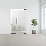 Glazen binnendeur met zijlicht zonder kozijn zwart beslag-Re, Ophalen of Verzenden, Nieuw