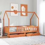 vidaXL Kinderbedframe 90x200 cm massief grenenhout, Huis en Inrichting, 90 cm, Eenpersoons, Bruin, Verzenden