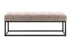 Design bank PETIT BEAUTE 110cm champagnegrijs Boucle zwart, Huis en Inrichting, Ophalen of Verzenden, Nieuw
