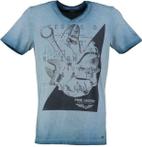 Pme legend blauw slim fit t-shirt Maat: S