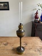 Tafellamp - Messing, Glas - Antieke tafellamp