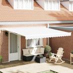 vidaXL Inklapbaar Zonnescherm 400 × 350 cm Wit, Tuin en Terras, Zonneschermen, Verzenden, Nieuw