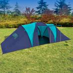 Kampeertent voor 9 personen polyester donkerblauw en blauw, Verzenden, Nieuw